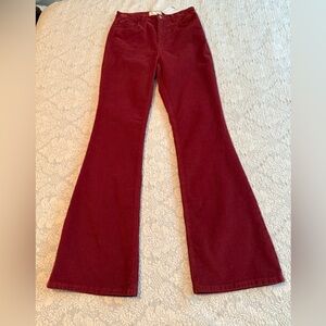 New With Tags - Current/Elliott Deep Red Flare Jeans Size 27